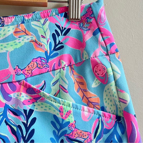 Lilly Pulitzer | Reid Bermuda Luxletic Shorts Porto Blue You’ve Been Spotted - Picture 6 of 7